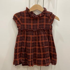 Burberry size 12m red check plaid dress